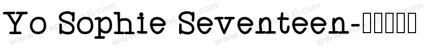 Yo Sophie Seventeen字体转换
